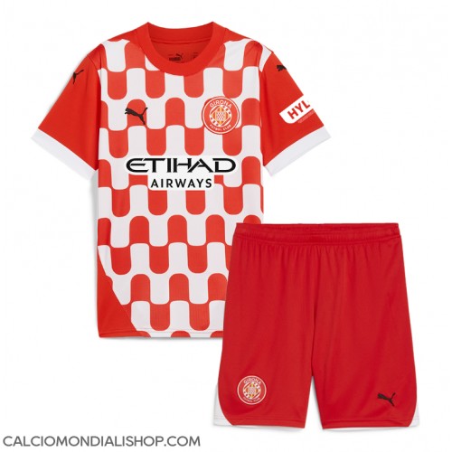 Maglie da calcio Girona Prima Maglia Bambino 2024-25 Manica Corta (+ Pantaloni corti)